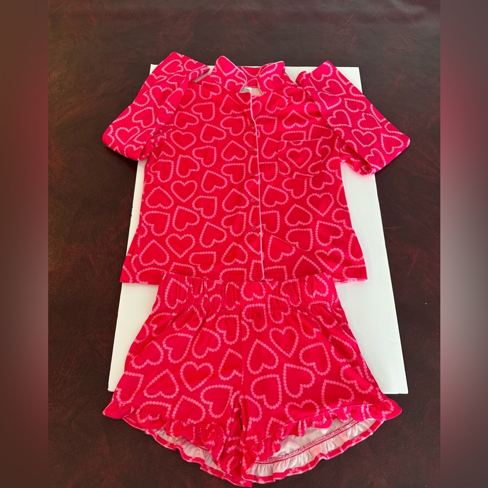 Art Class Girls 2 Piece Long Sleeve Heart Pajamas NWOT Size YXL (14)